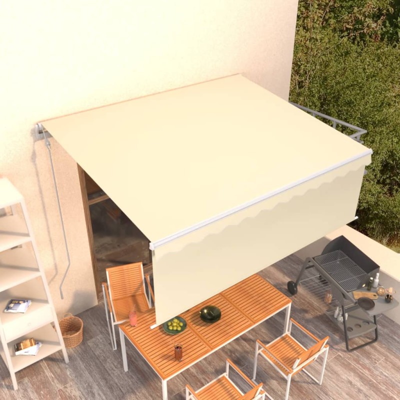 Gelenkarmmarkise Automatisch mit Jalousie 4x3 m Creme Gelenkarmmarkise Automatisch mit Jalousie 4x3 m Creme