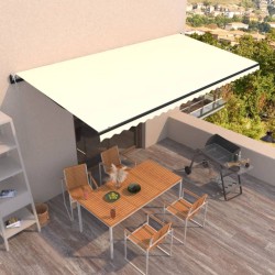 vidaXL Markise Automatisch Einziehbar 600x350 cm Creme