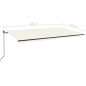 vidaXL Markise Automatisch Einziehbar 600x350 cm Creme vidaXL Markise Automatisch Einziehbar 600x350 cm Creme