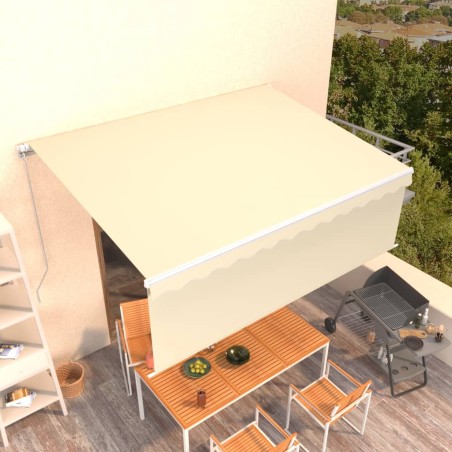 vidaXL Markise Manuell Einziehbar mit Rollo 4,5x3 m Creme