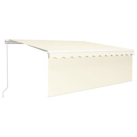 vidaXL Markise Manuell Einziehbar mit Rollo 4,5x3 m Creme