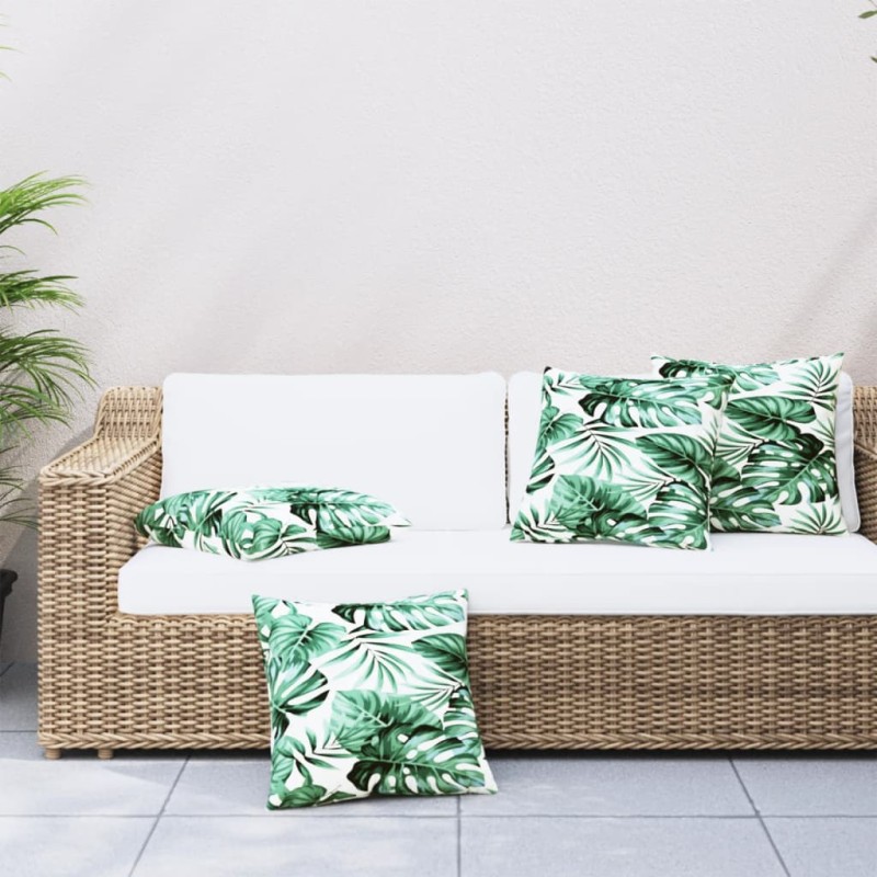 vidaXL Zierkissen 4 Stk. Blattmuster 40x40 cm Stoff vidaXL Zierkissen 4 Stk. Blattmuster 40x40 cm Stoff