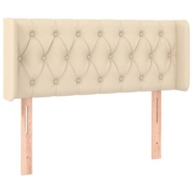 vidaXL Kopfteil mit Ohren Creme 103x16x78/88 cm Stoff