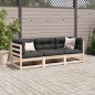 vidaXL 3-tlg. Garten-Sofagarnitur mit Kissen Massivholz Kiefer vidaXL 3-tlg. Garten-Sofagarnitur mit Kissen Massivholz Kiefer