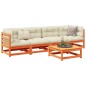 vidaXL 5-tlg. Garten-Sofagarnitur Wachsbraun Massivholz Kiefer vidaXL 5-tlg. Garten-Sofagarnitur Wachsbraun Massivholz Kiefer