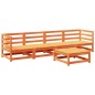 vidaXL 5-tlg. Garten-Sofagarnitur Wachsbraun Massivholz Kiefer vidaXL 5-tlg. Garten-Sofagarnitur Wachsbraun Massivholz Kiefer