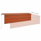 Markise Automatisch Jalousie LED Windsensor 5x3m Orange Braun Markise Automatisch Jalousie LED Windsensor 5x3m Orange Braun