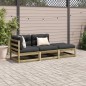vidaXL 3-tlg. Garten-Sofagarnitur mit Kissen Kiefernholz Imprägniert vidaXL 3-tlg. Garten-Sofagarnitur mit Kissen Kiefernholz Imprägniert