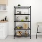 vidaXL Lagerregal mit 5 Böden 90x35x180 cm Schwarz 250 kg vidaXL Lagerregal mit 5 Böden 90x35x180 cm Schwarz 250 kg
