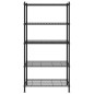 vidaXL Lagerregal mit 5 Böden 90x35x180 cm Schwarz 250 kg vidaXL Lagerregal mit 5 Böden 90x35x180 cm Schwarz 250 kg