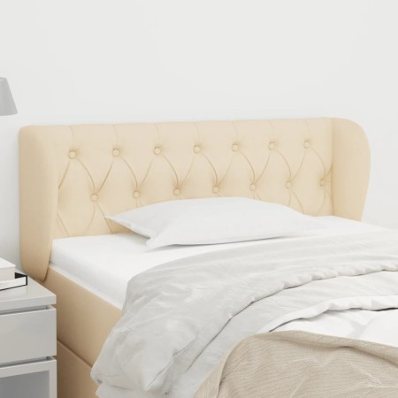 vidaXL Kopfteil mit Ohren Creme 103x23x78/88 cm Stoff
