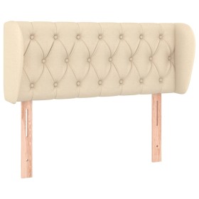 vidaXL Kopfteil mit Ohren Creme 103x23x78/88 cm Stoff