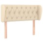 vidaXL Kopfteil mit Ohren Creme 103x23x78/88 cm Stoff