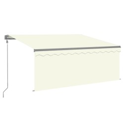 Automatische Markise mit Jalousie LED Windsensor 3,5x2,5m Creme