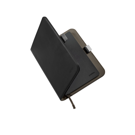 Orbitkey - Compendium A5 - Schwarz - Dokumenten-Organizer - Leder-Notizbuchhülle