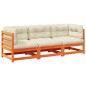 vidaXL 3-tlg. Garten-Sofagarnitur mit Kissen Wachsbraun Kiefernholz vidaXL 3-tlg. Garten-Sofagarnitur mit Kissen Wachsbraun Kiefernholz