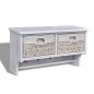 vidaXL Wandregal Weiß 60x23,5x33 cm Paulownia Holz vidaXL Wandregal Weiß 60x23,5x33 cm Paulownia Holz