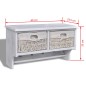 vidaXL Wandregal Weiß 60x23,5x33 cm Paulownia Holz vidaXL Wandregal Weiß 60x23,5x33 cm Paulownia Holz