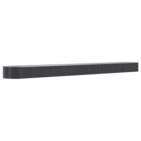 vidaXL Hochbeet Pulverbeschichteter Stahl 620x80x36 cm Anthrazit