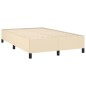 vidaXL Boxspringbett mit Matratze & LED Creme 120x190 cm Stoff vidaXL Boxspringbett mit Matratze & LED Creme 120x190 cm Stoff