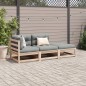 vidaXL 3-tlg. Garten-Sofagarnitur mit Kissen Massivholz Kiefer vidaXL 3-tlg. Garten-Sofagarnitur mit Kissen Massivholz Kiefer