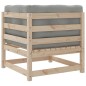 vidaXL 3-tlg. Garten-Sofagarnitur mit Kissen Massivholz Kiefer vidaXL 3-tlg. Garten-Sofagarnitur mit Kissen Massivholz Kiefer