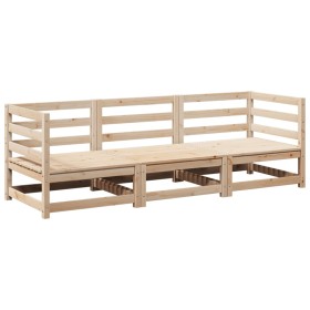 vidaXL 3-tlg. Garten-Sofagarnitur Massivholz Kiefer
