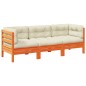 vidaXL 3-tlg. Garten-Sofagarnitur mit Kissen Wachsbraun Kiefernholz vidaXL 3-tlg. Garten-Sofagarnitur mit Kissen Wachsbraun Kiefernholz