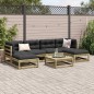 vidaXL 7-tlg. Garten-Sofagarnitur mit Kissen Kiefernholz Imprägniert