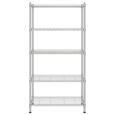 vidaXL Lagerregal mit 5 Böden 90x35x180 cm Chrom 250 kg