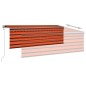 Automatische Markise Jalousie LED Windsensor 4x3 m Orange Braun Automatische Markise Jalousie LED Windsensor 4x3 m Orange Braun