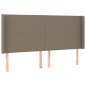 vidaXL LED Kopfteil Taupe 163x16x118/128 cm Stoff vidaXL LED Kopfteil Taupe 163x16x118/128 cm Stoff