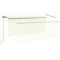 Gelenkarmmarkise Einziehbar mit Volant 3x2,5 m Creme Gelenkarmmarkise Einziehbar mit Volant 3x2,5 m Creme