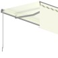 Gelenkarmmarkise Einziehbar mit Volant 3x2,5 m Creme Gelenkarmmarkise Einziehbar mit Volant 3x2,5 m Creme