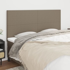 vidaXL Kopfteile 4 Stk. Taupe 80x5x78/88 cm Stoff