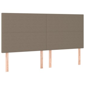 vidaXL Kopfteile 4 Stk. Taupe 80x5x78/88 cm Stoff