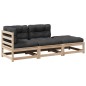 vidaXL 3-tlg. Garten-Sofagarnitur mit Kissen Massivholz Kiefer vidaXL 3-tlg. Garten-Sofagarnitur mit Kissen Massivholz Kiefer