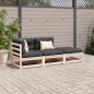 vidaXL 3-tlg. Garten-Sofagarnitur mit Kissen Massivholz Kiefer vidaXL 3-tlg. Garten-Sofagarnitur mit Kissen Massivholz Kiefer