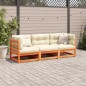vidaXL 3-tlg. Garten-Sofagarnitur Wachsbraun Massivholz Kiefer vidaXL 3-tlg. Garten-Sofagarnitur Wachsbraun Massivholz Kiefer
