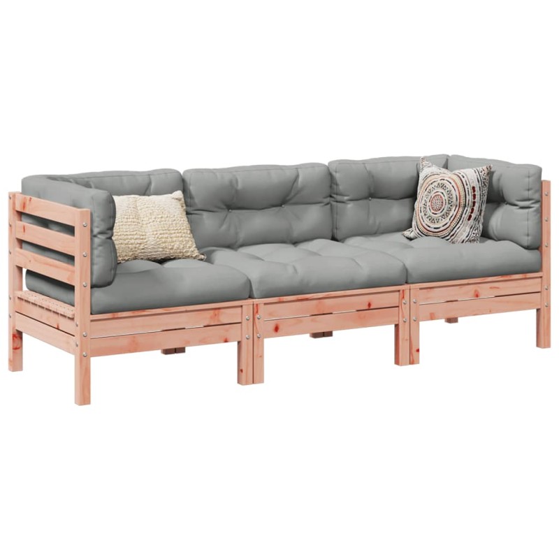 vidaXL 3-tlg. Garten-Sofagarnitur mit Kissen Massivholz Douglasie vidaXL 3-tlg. Garten-Sofagarnitur mit Kissen Massivholz Douglasie