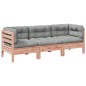 vidaXL 3-tlg. Garten-Sofagarnitur mit Kissen Massivholz Douglasie vidaXL 3-tlg. Garten-Sofagarnitur mit Kissen Massivholz Douglasie