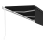 vidaXL Markise Automatisch Einziehbar mit Volant 6x3 m Anthrazit vidaXL Markise Automatisch Einziehbar mit Volant 6x3 m Anthrazit