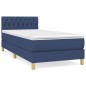 vidaXL Boxspringbett mit Matratze Blau 100x200 cm Stoff vidaXL Boxspringbett mit Matratze Blau 100x200 cm Stoff