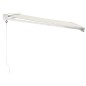 vidaXL Markise Einziehbar Creme 3x2,5 m Stoff und Aluminium vidaXL Markise Einziehbar Creme 3x2,5 m Stoff und Aluminium