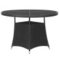 vidaXL 7-tlg. Garten-Essgruppe Poly Rattan Schwarz vidaXL 7-tlg. Garten-Essgruppe Poly Rattan Schwarz
