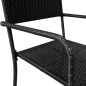 vidaXL 7-tlg. Garten-Essgruppe Poly Rattan Schwarz vidaXL 7-tlg. Garten-Essgruppe Poly Rattan Schwarz