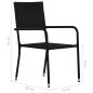 vidaXL 7-tlg. Garten-Essgruppe Poly Rattan Schwarz vidaXL 7-tlg. Garten-Essgruppe Poly Rattan Schwarz