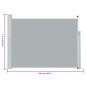 vidaXL Seitenmarkise Ausziehbar 117x500 cm Grau vidaXL Seitenmarkise Ausziehbar 117x500 cm Grau