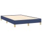 vidaXL Boxspringbett mit Matratze & LED Blau 120x190 cm Stoff vidaXL Boxspringbett mit Matratze & LED Blau 120x190 cm Stoff