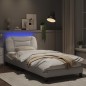 vidaXL Bettgestell mit LED Weiß 80x200 cm Kunstleder vidaXL Bettgestell mit LED Weiß 80x200 cm Kunstleder